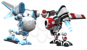 Royalty Free Clipart Image of two web crawlers.