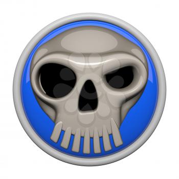 Skull icon, danger or warning concept.
