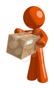 Orange Man Box Delivery