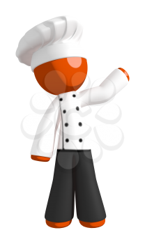 Orange Man  Chef Waving