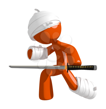 Personal Injury Victim Defense Pose Ninja Sword