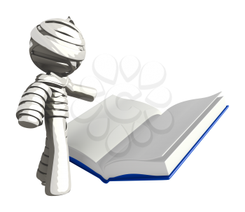 Mummy or Personal Injury Concept Reading Large Book