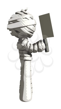 Mummy or Personal Injury Concept Solute With Cleaver