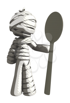 Mummy or Personal Injury Concept with Large Spoon