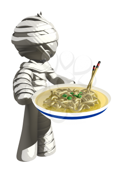 Mummy or Personal Injury Concept With Noodles