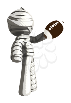Mummy or Personal Injury Concept Inspecting a Football