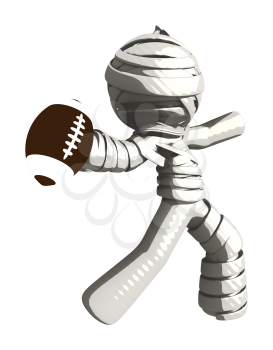 Mummy or Personal Injury Concept Throwing a Football