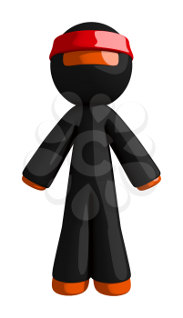 Orange Man Ninja Warrior Standing