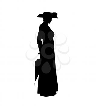 Royalty Free Clipart Image of a Victorian Woman