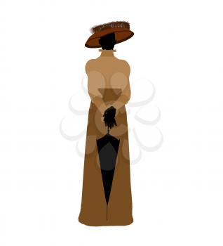 Royalty Free Clipart Image of a Victorian Female