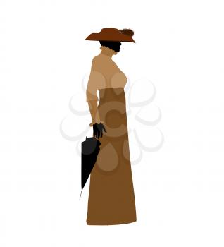 Royalty Free Clipart Image of a Victorian Female