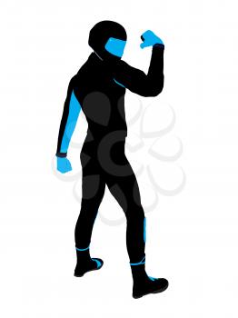 Royalty Free Clipart Image of a Biker