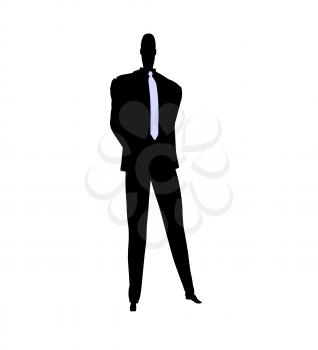 Royalty Free Clipart Image of a Guy in a Tie