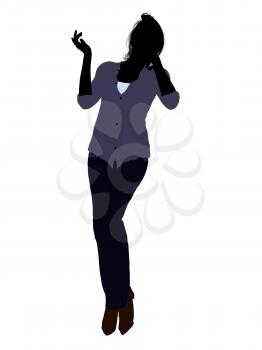 Royalty Free Clipart Image of a Casual Female