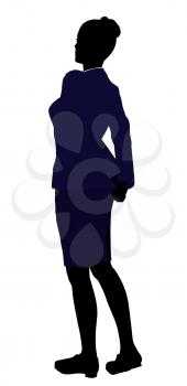 Royalty Free Clipart Image of  Woman in a Suit