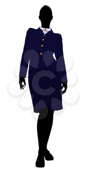 Royalty Free Clipart Image of a Woman in a Suit