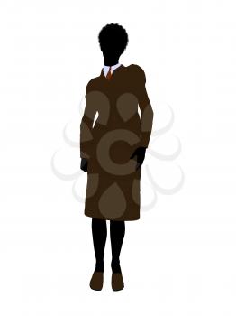 Royalty Free Clipart Image of an Older Woman in a Business Suit
