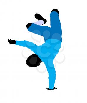 Royalty Free Clipart Image of a Boy Flipping