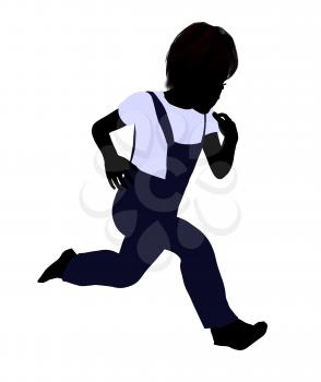 Royalty Free Clipart Image of a Boy Running