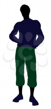 Royalty Free Clipart Image of a Casually Dressed Guy