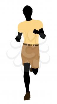 Royalty Free Clipart Image of a Guy in Shorts