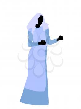 Royalty Free Clipart Image of a Female Biblical Figure
