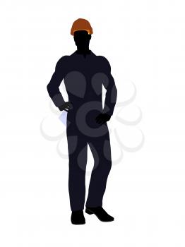 Royalty Free Clipart Image of a Construction Worker
