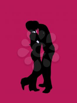 Royalty Free Clipart Image of a Couple