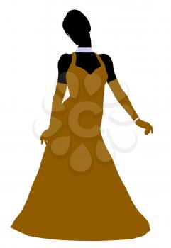 Royalty Free Clipart Image of an Evening Gown