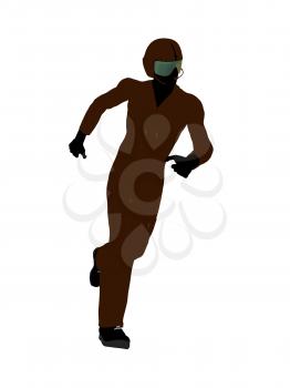 Royalty Free Clipart Image of a Guy in a Flight Suit