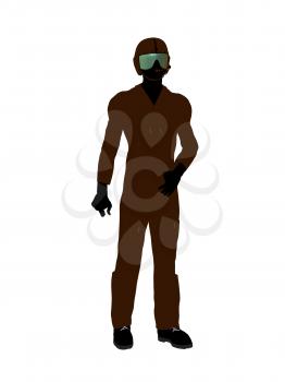 Royalty Free Clipart Image of a Pilot