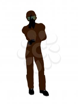 Royalty Free Clipart Image of a Pilot