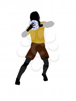 Royalty Free Clipart Image of a Female Soccer Player