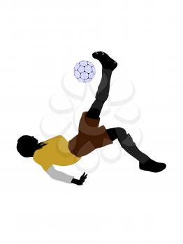 Royalty Free Clipart Image of a Female Soccer Player