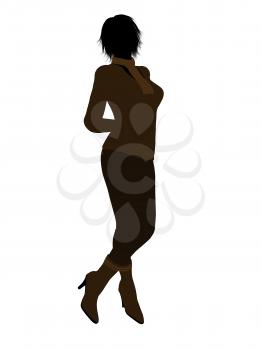 Royalty Free Clipart Image of a Woman in Business Clothes