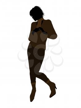 Royalty Free Clipart Image of a Woman in Business Clothes