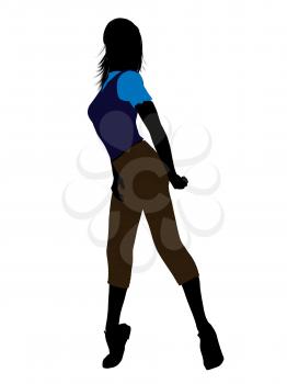 Royalty Free Clipart Image of a Woman in a Casual Clothes