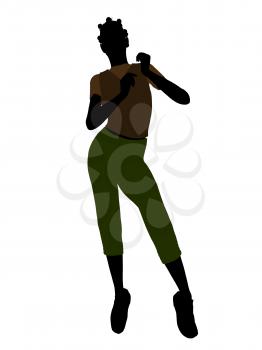 Royalty Free Clipart Image of a Woman in Casual Clothes