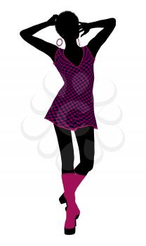 Royalty Free Clipart Image of a Go-Go Dancer