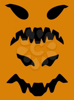 Royalty Free Clipart Image of a Halloween Face
