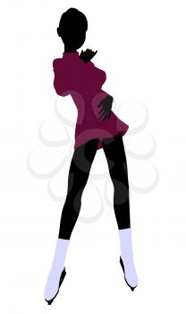 Royalty Free Clipart Image of an Ice Skater
