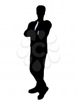 Royalty Free Clipart Image of a Man in a Tie
