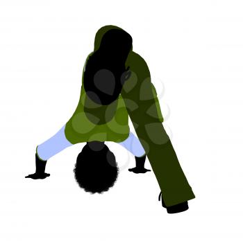Royalty Free Clipart Image of a Boy Flipping