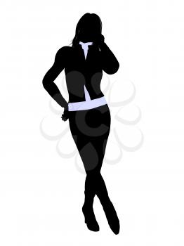Royalty Free Clipart Image of a Female in a Business Suit