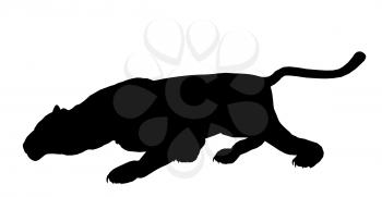 Royalty Free Clipart Image of a Black Panther