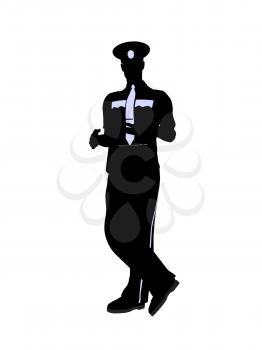 Royalty Free Clipart Image of a Police Officer