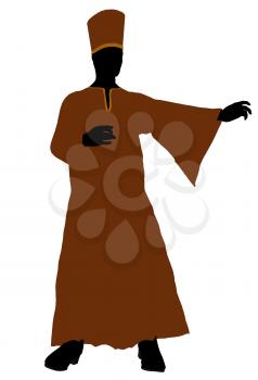 Royalty Free Clipart Image of a Man in a Robe