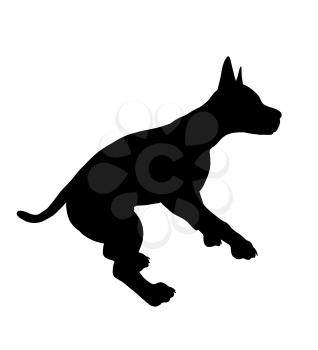 Royalty Free Clipart Image of a Black Dog