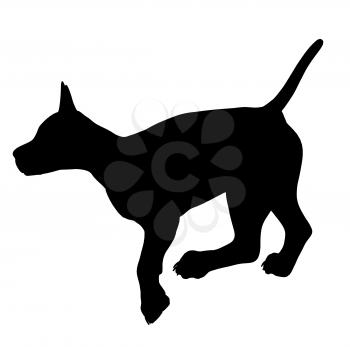 Royalty Free Clipart Image of a Black Dog