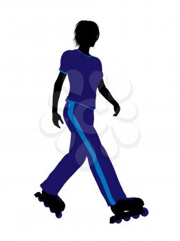 Royalty Free Clipart Image of a Roller Skater